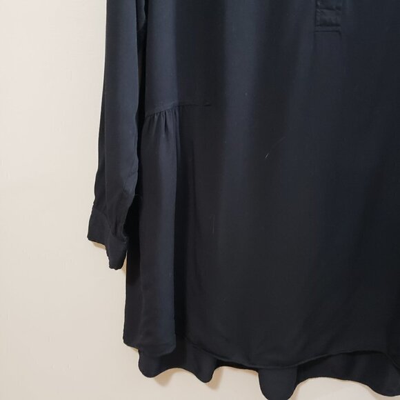Wilfred Free Aritzia Mini Shirt Dress Black Sz M - Picture 7 of 12